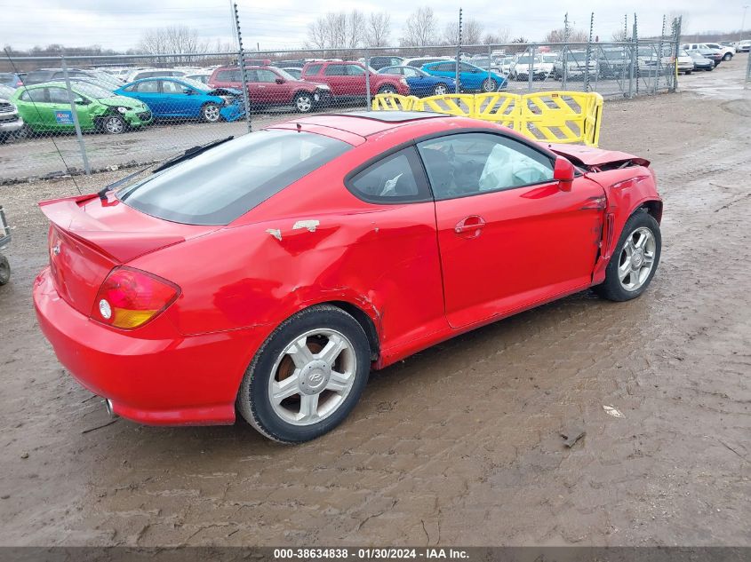 2003 Hyundai Tiburon VIN: KMHHM65D83U087516 Lot: 38634838
