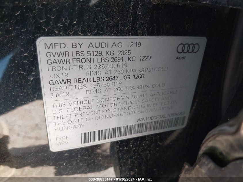 WA1DECF3XL1055683 Audi Q3 PREMIUM S LINE 9