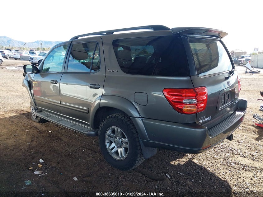 2003 Toyota Sequoia Limited VIN: 5TDBT48A73S199599 Lot: 38635610