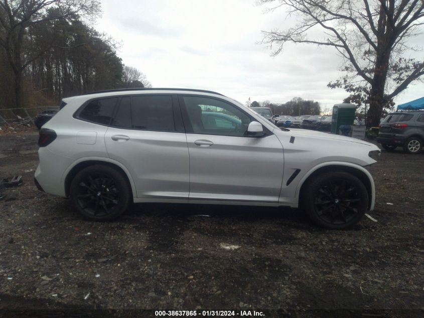 2023 BMW X3 xDrive30I VIN: 5UX53DP09P9R94243 Lot: 38637865