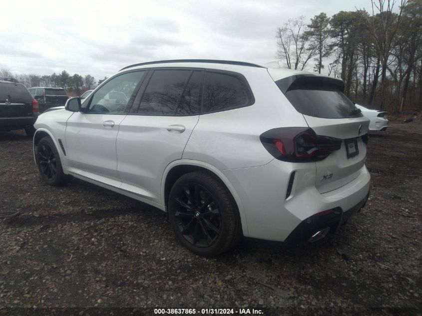 2023 BMW X3 xDrive30I VIN: 5UX53DP09P9R94243 Lot: 38637865