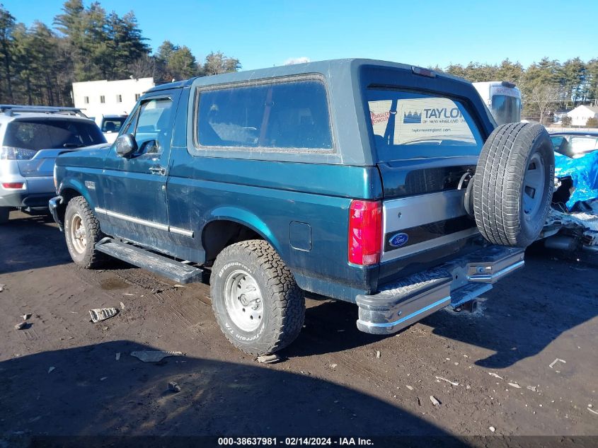 1995 Ford Bronco U100 VIN: 1FMEU15H8SLA61575 Lot: 38637981