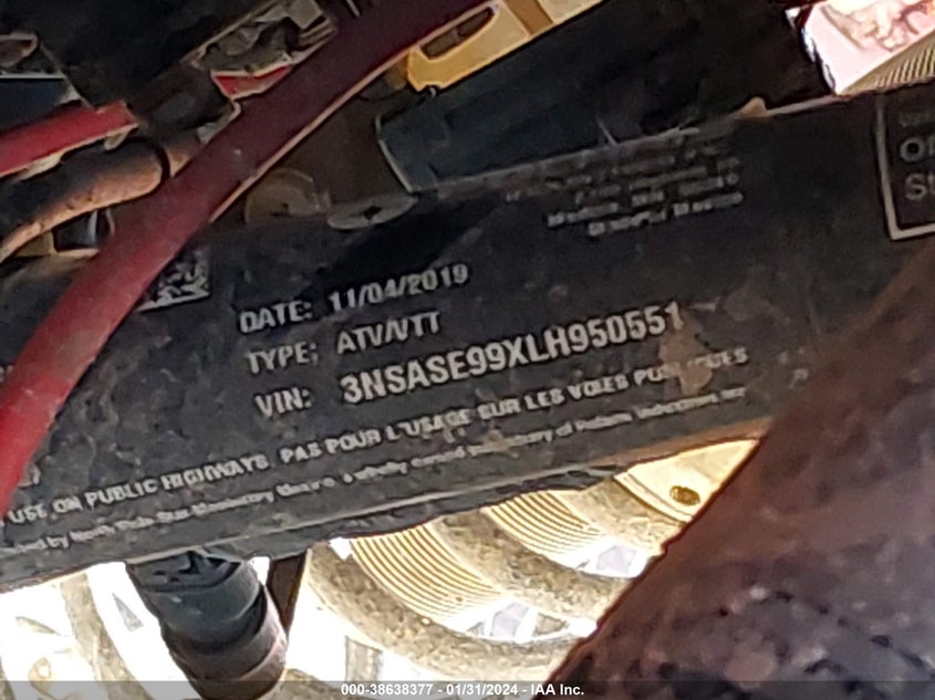 3NSASE99XLH950551 2020 POLARIS RZR photo no. 10