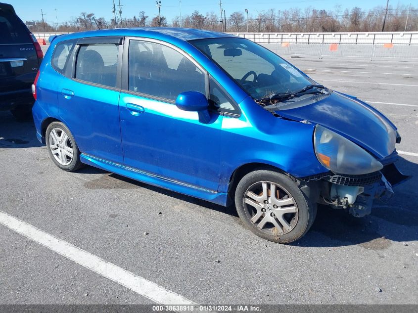 2007 Honda Fit Sport VIN: JHMGD38697S017776 Lot: 40610943