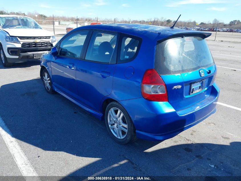 2007 Honda Fit Sport VIN: JHMGD38697S017776 Lot: 40610943