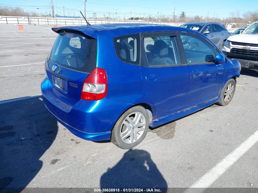 2007 Honda Fit Sport VIN: JHMGD38697S017776 Lot: 40610943