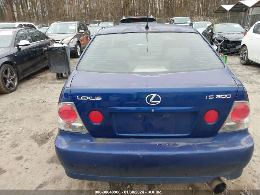 2001 Lexus Is 300 Base (A5) VIN: JTHBD182110020119 Lot: 38640908