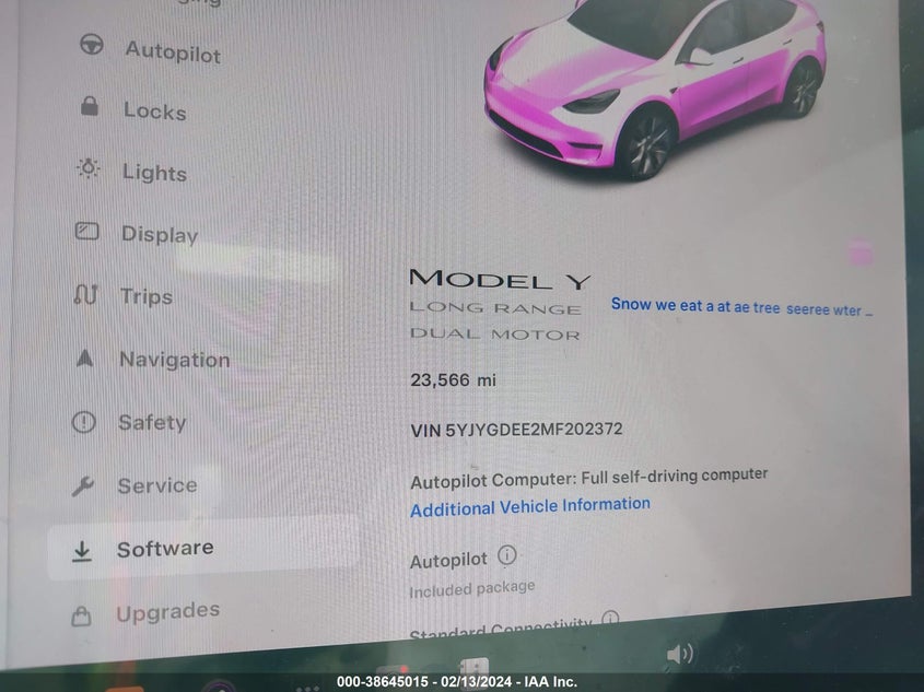 VIN 5YJYGDEE2MF202372 2021 TESLA MODEL Y LONG RANGE DUAL MOTOR ALL-WHEEL DRIVE