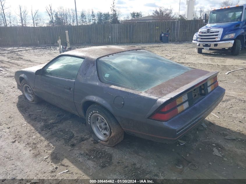 1987 Chevrolet Camaro VIN: 1G1FP21S3HN114910 Lot: 38645462