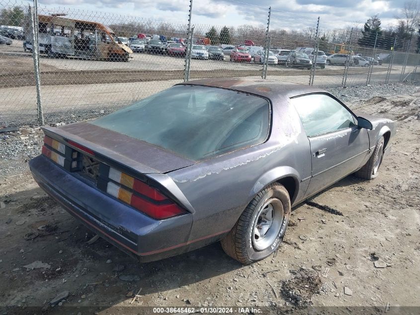 1987 Chevrolet Camaro VIN: 1G1FP21S3HN114910 Lot: 38645462