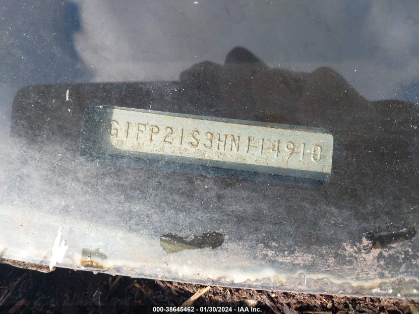 1987 Chevrolet Camaro VIN: 1G1FP21S3HN114910 Lot: 38645462