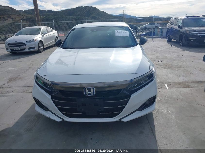 2022 Honda Accord Hybrid Sport VIN: 1HGCV3F26NA032222 Lot: 38646566