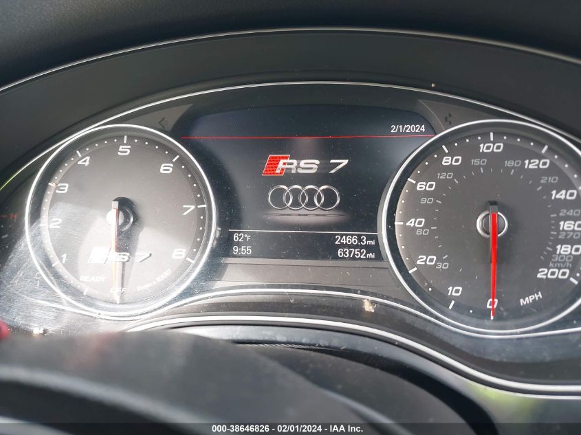 WUAW2AFC6GN903376 2016 Audi Rs 7 4.0T Prestige