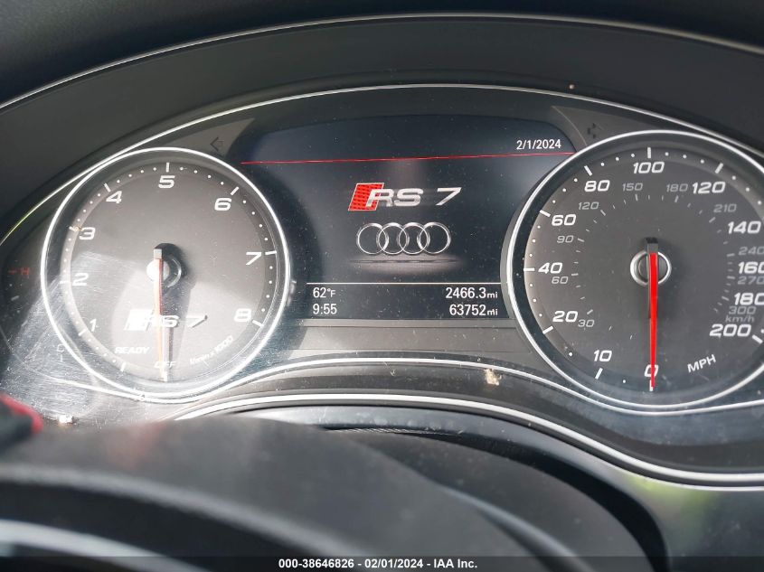 WUAW2AFC6GN903376 2016 Audi Rs 7 4.0T Prestige