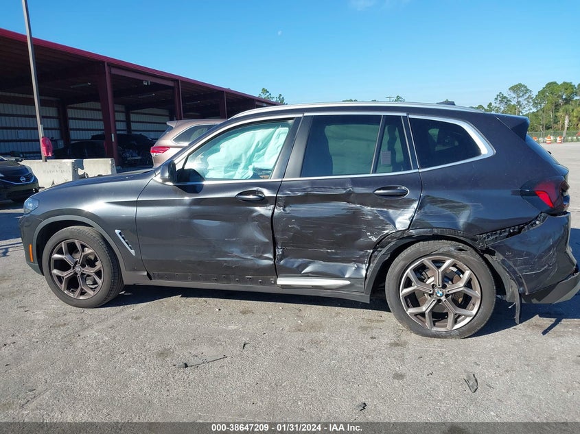 2022 BMW X3 Sdrive30I VIN: 5UX43DP02N9K81810 Lot: 38647209