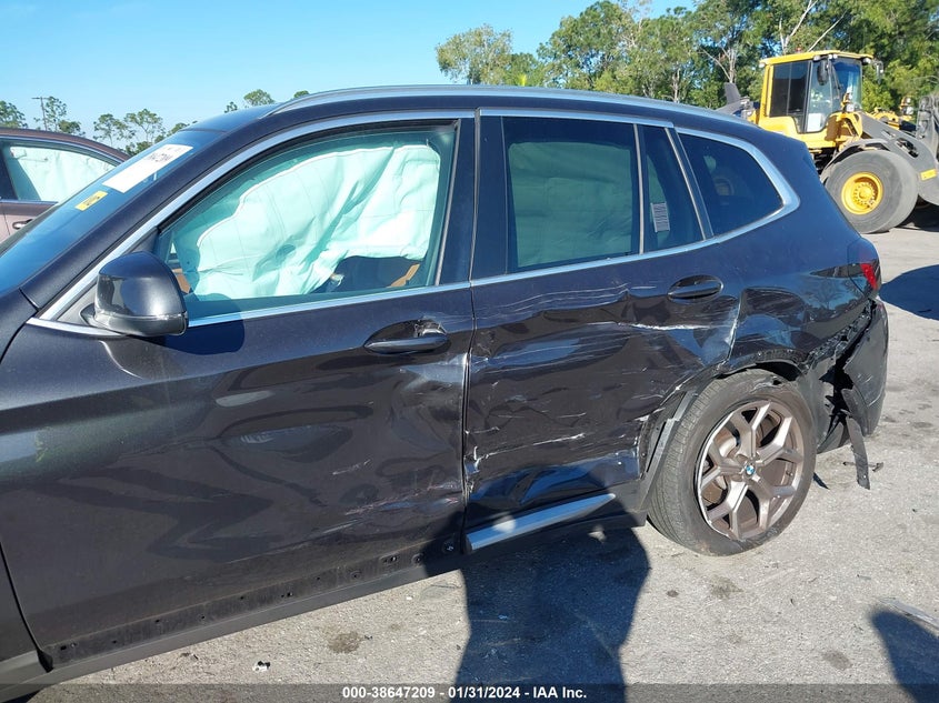 2022 BMW X3 Sdrive30I VIN: 5UX43DP02N9K81810 Lot: 38647209
