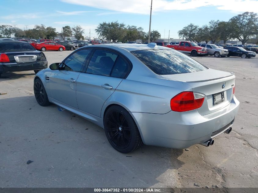 2008 BMW M3 VIN: WBSVA93518E041095 Lot: 38647352