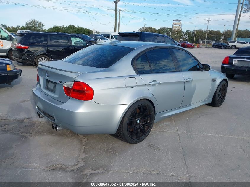 2008 BMW M3 VIN: WBSVA93518E041095 Lot: 38647352