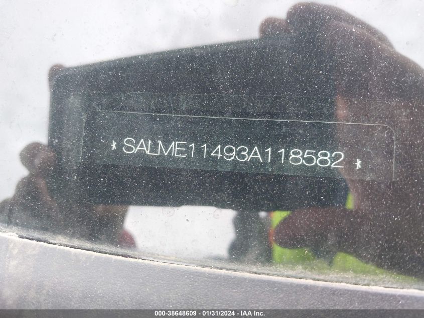 2003 Land Rover Range Rover Hse VIN: SALME11493A118582 Lot: 38648609