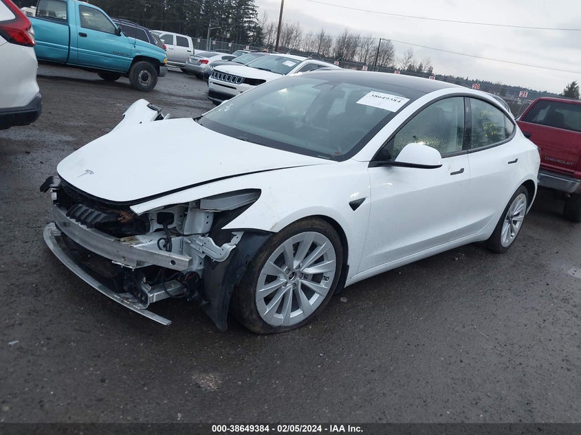 VIN 5YJ3E1EB2MF001334 2021 TESLA MODEL 3 LONG RANGE DUAL MOTOR ALL-WHEEL DRIVE