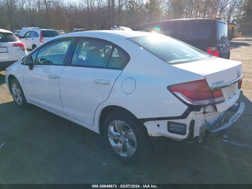 2014 Honda Civic Lx VIN: 2HGFB2F59EH510905 Lot: 38649673