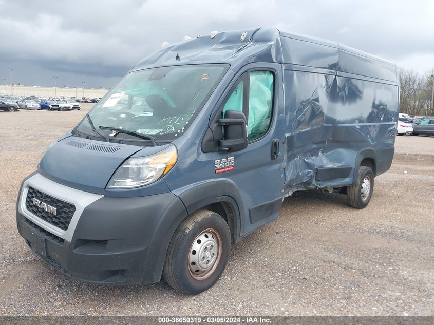 2021 Ram Promaster 3500 Cargo Van High Roof 159 Wb Ext VIN: 3C6MRVJG5ME579409 Lot: 38650319