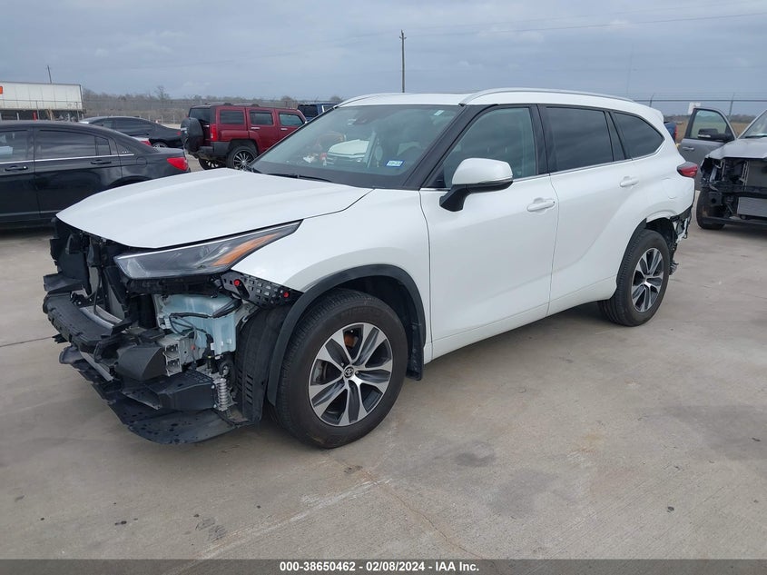 2022 TOYOTA HIGHLANDER VIN: 5TDGZRAH2NS545019