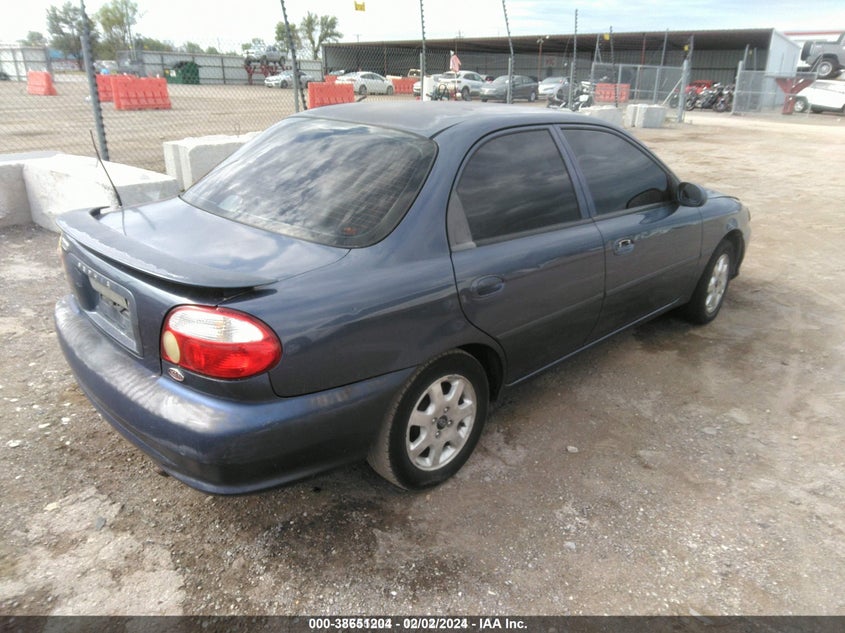 2001 Kia Sephia Base (A4)/Base (M5)/Ls Pwr Pkg VIN: KNAFB121315912395 Lot: 38651204