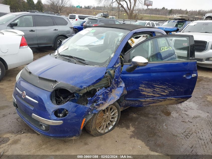 2012 Fiat 500C Lounge VIN: 3C3CFFER6CT100833 Lot: 38651388