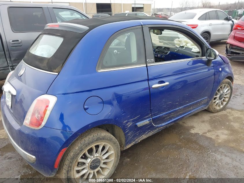 2012 Fiat 500C Lounge VIN: 3C3CFFER6CT100833 Lot: 38651388