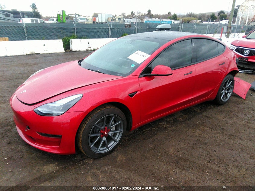 VIN 5YJ3E1EB3NF137473 2022 TESLA MODEL 3