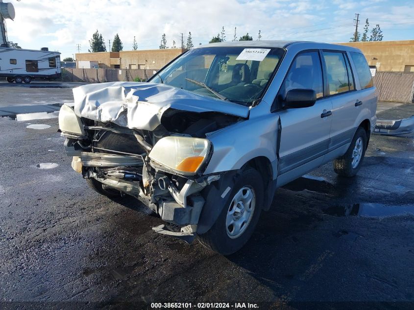 2005 Honda Pilot Lx VIN: 2HKYF18165H555856 Lot: 38652101