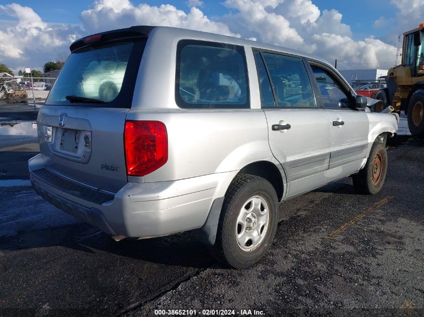 2005 Honda Pilot Lx VIN: 2HKYF18165H555856 Lot: 38652101