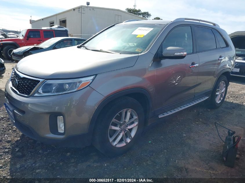 2014 Kia Sorento Lx VIN: 5XYKT3A69EG508800 Lot: 38652517