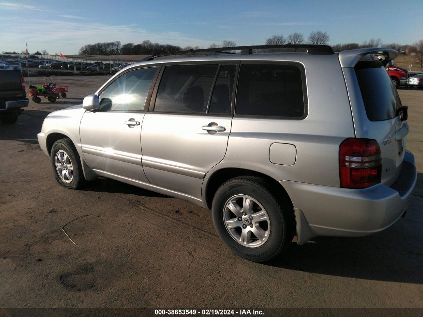 2003 Toyota Highlander V6 (A4) VIN: JTEGF21A430073792 Lot: 38653549