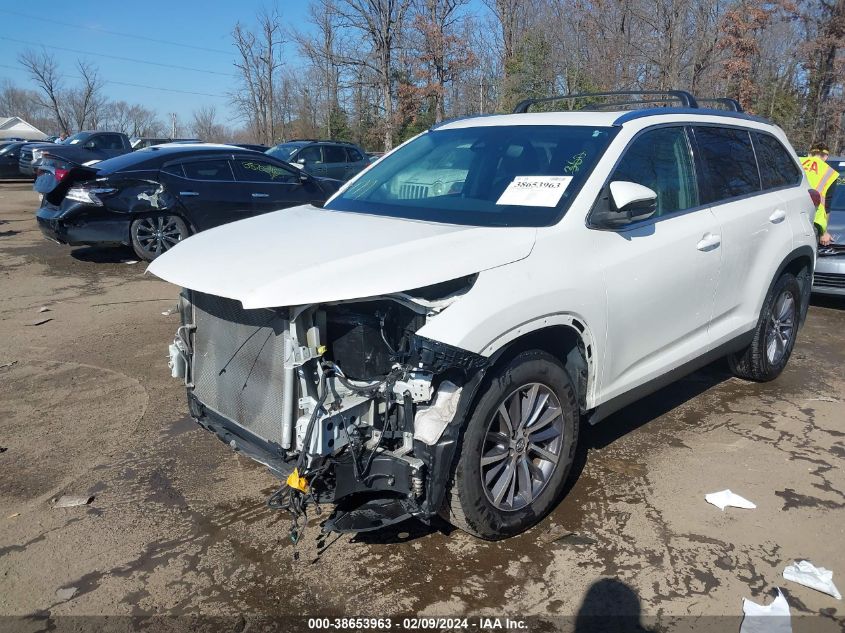 2019 Toyota Highlander Xle VIN: 5TDJZRFH5KS601917 Lot: 38653963