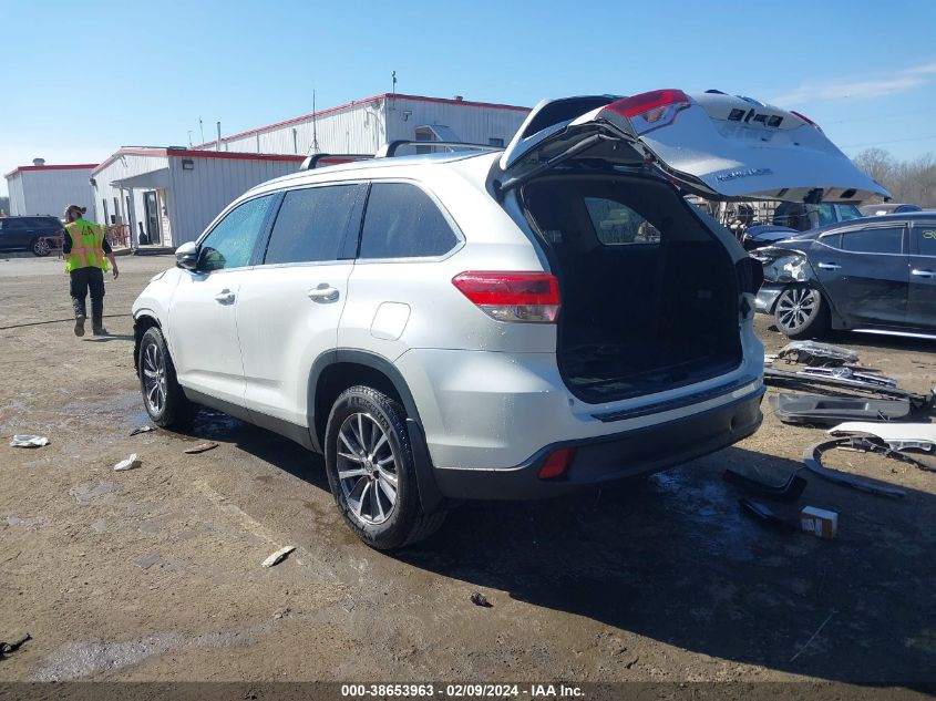 2019 Toyota Highlander Xle VIN: 5TDJZRFH5KS601917 Lot: 38653963