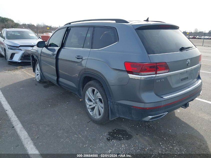 2021 Volkswagen Atlas 3.6L V6 Se W/Technology VIN: 1V2JR2CA5MC585641 Lot: 38654585