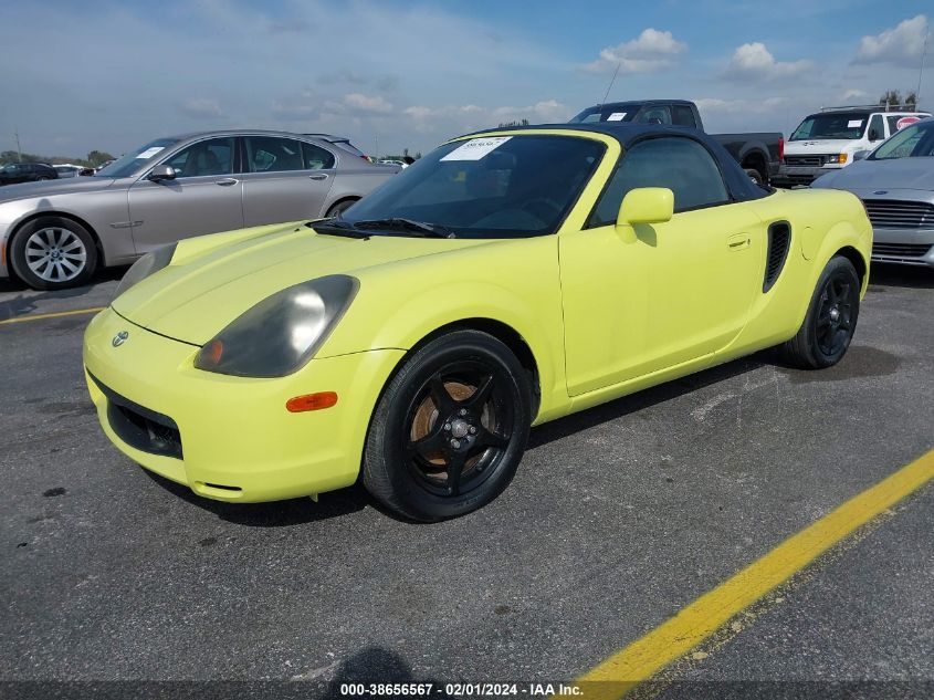 2000 Toyota Mr2 Spyder VIN: JTDFR3206Y0019680 Lot: 38656567