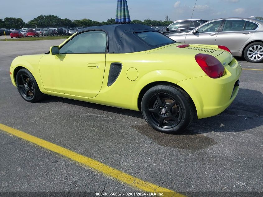 2000 Toyota Mr2 Spyder VIN: JTDFR3206Y0019680 Lot: 38656567