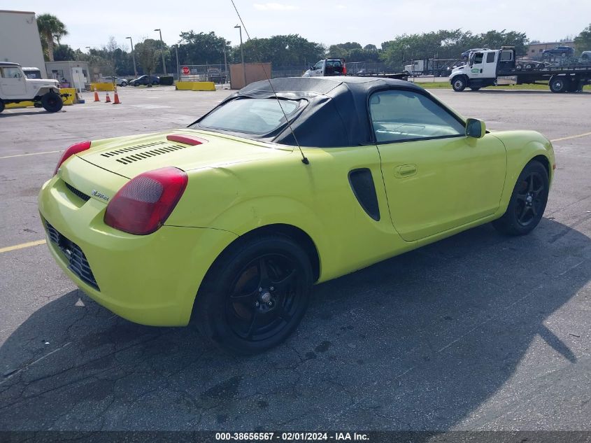 2000 Toyota Mr2 Spyder VIN: JTDFR3206Y0019680 Lot: 38656567