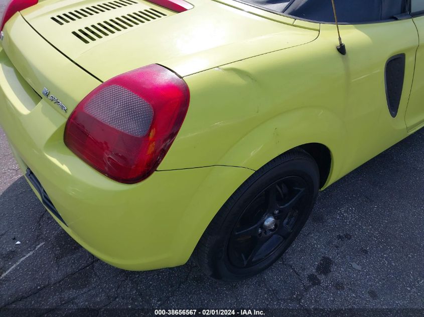 2000 Toyota Mr2 Spyder VIN: JTDFR3206Y0019680 Lot: 38656567