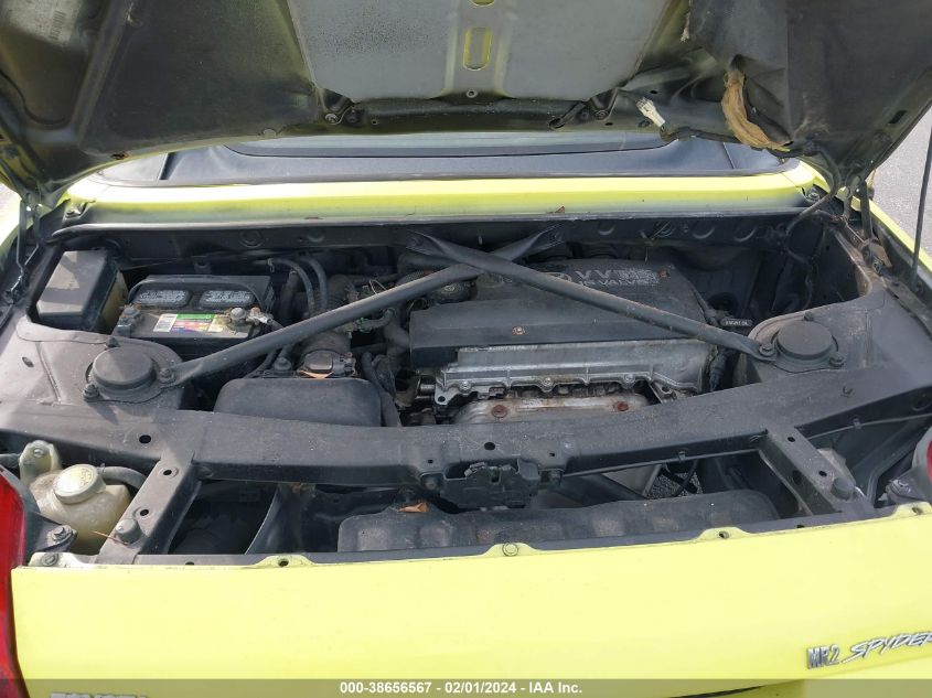 2000 Toyota Mr2 Spyder VIN: JTDFR3206Y0019680 Lot: 38656567