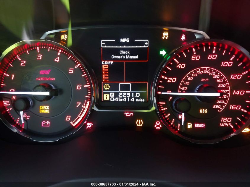 JF1VA2V64H9837911 2017 Subaru Wrx Sti