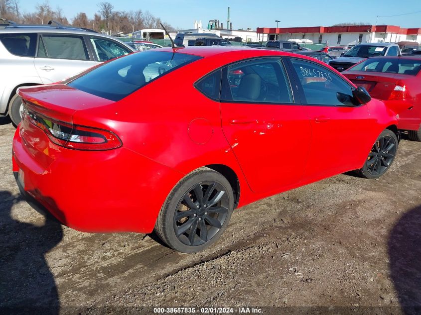 2016 Dodge Dart Sxt Sport Blacktop VIN: 1C3CDFFA1GD820633 Lot: 38657835