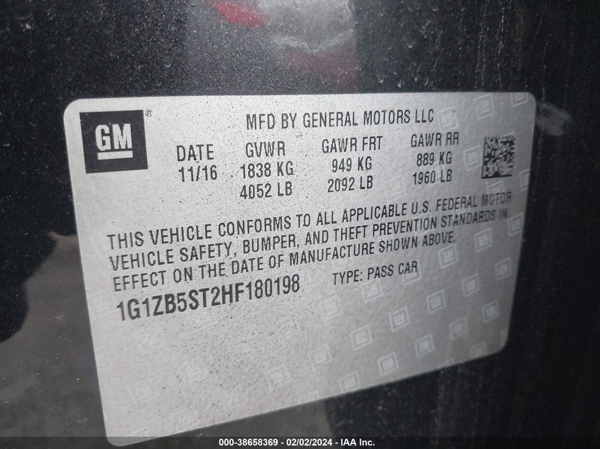 2017 CHEVROLET MALIBU LS - 1G1ZB5ST2HF180198