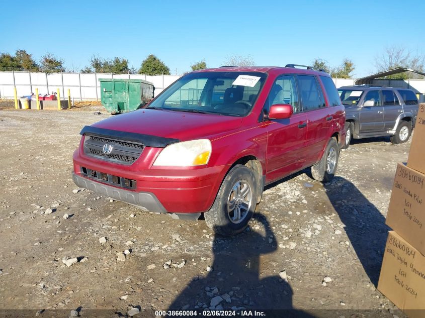 2003 Honda Pilot Ex VIN: 2HKYF18413H604615 Lot: 39599572