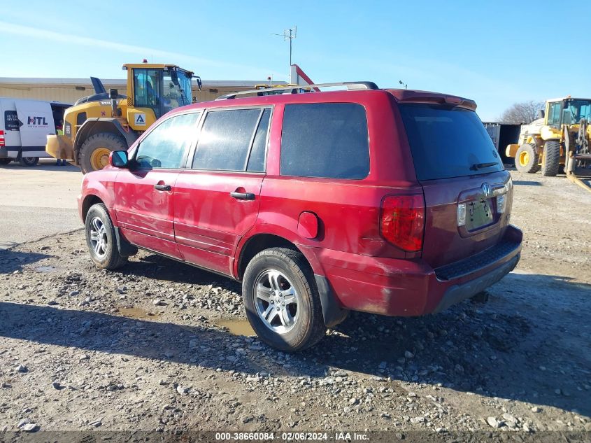 2003 Honda Pilot Ex VIN: 2HKYF18413H604615 Lot: 39599572