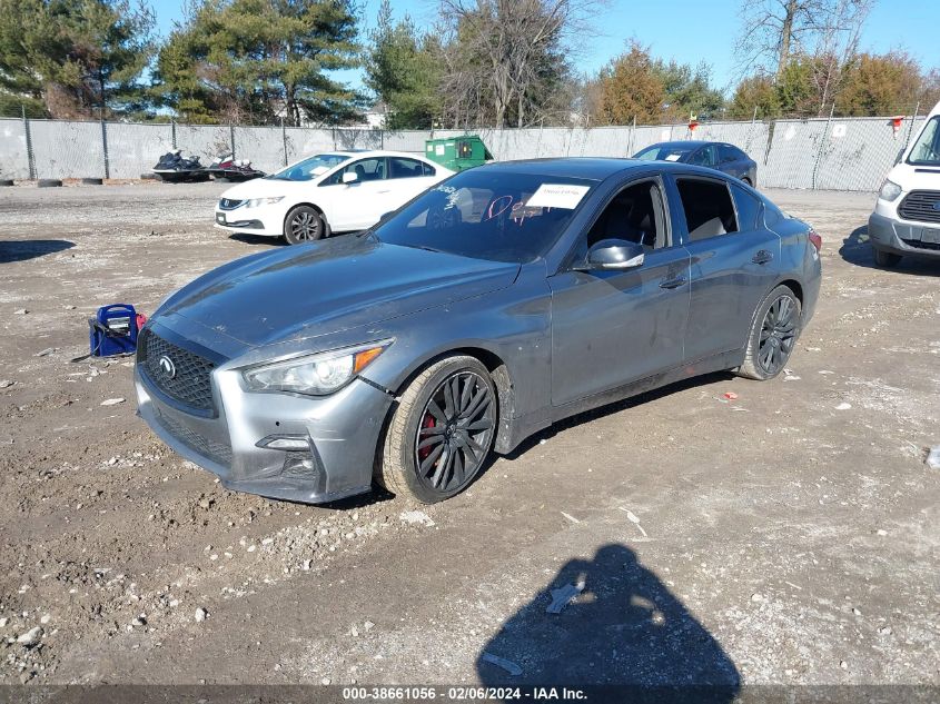 2018 Infiniti Q50 3.0T Red Sport 400 VIN: JN1FV7AP5JM461577 Lot: 38661056