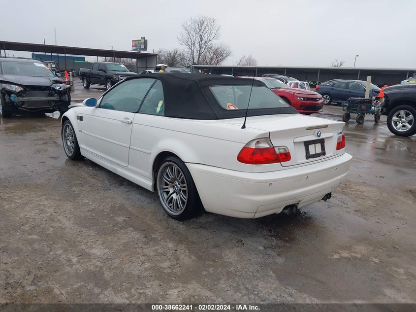 2003 BMW M3 VIN: WBSBR93433PK02501 Lot: 38662241